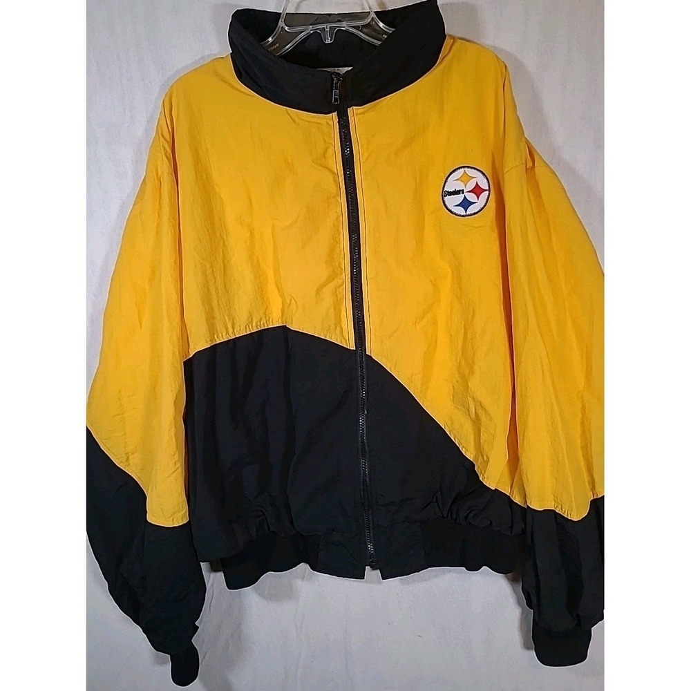 Vintage Pittsburgh Steelers Lined Windbreaker Mens 2X Birdie Jackets Made In Usa